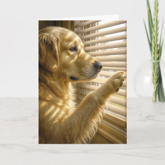 Golden Retriever vermisst dich Karte (Vorderseite)