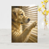 Golden Retriever vermisst dich Karte (Gelbe Blume)