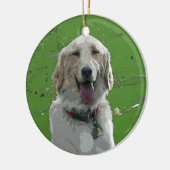 Golden retriever-Verzierung Keramikornament (Links)