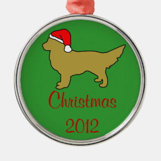Golden retriever-Verzierungen: Weihnachtsbaum Ornament Aus Metall