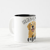 Golden Retriever Vibes Niedlich Funny Coffee Tasse (Vorderseite Links)
