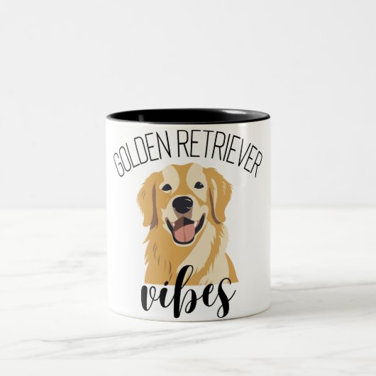 Golden Retriever Vibes Niedlich Funny Coffee Tasse (Mittel)