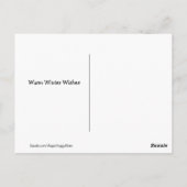 Golden Retriever Vibranly Blauer Winter Wünsche Ar Postkarte (Rückseite)