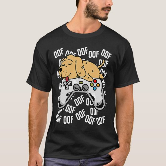 Golden Retriever Video Game Noob Oof Kids Boys Gi T-Shirt (Vorderseite)