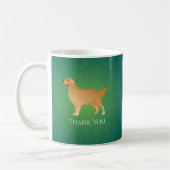 Golden Retriever Vielen Dank Kaffeetasse (Links)