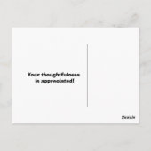 Golden Retriever Vielen Dank Postkarte (Rückseite)