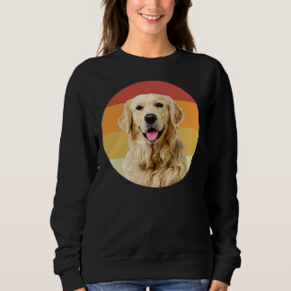 Golden Retriever Vintag Retro Face Dog Sweatshirt