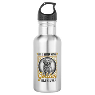 Golden Retriever Vintage Gravur Hundeliebhaber-Shi Edelstahlflasche