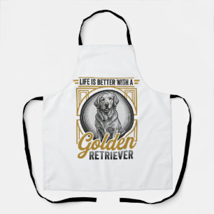 Golden Retriever Vintage Gravur Hundeliebhaber-Shi Schürze