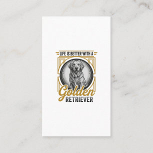 Golden Retriever Vintage Gravur Hundeliebhaber-Shi Visitenkarte