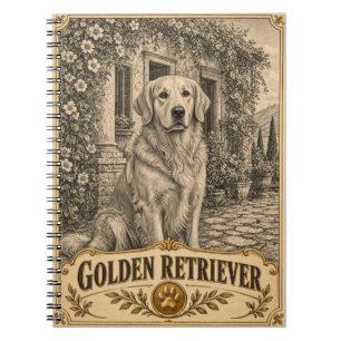 Golden Retriever, Vintage Heritage Hund Notizblock