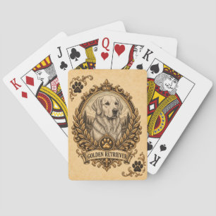 Golden Retriever, Vintage Heritage Hund Spielkarten
