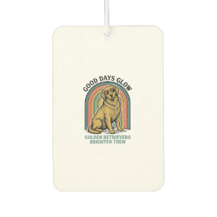 Golden Retriever Vintage-Shirt Retro-Gravur Hund Autolufterfrischer