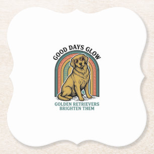 Golden Retriever Vintage-Shirt Retro-Gravur Hund Untersetzer