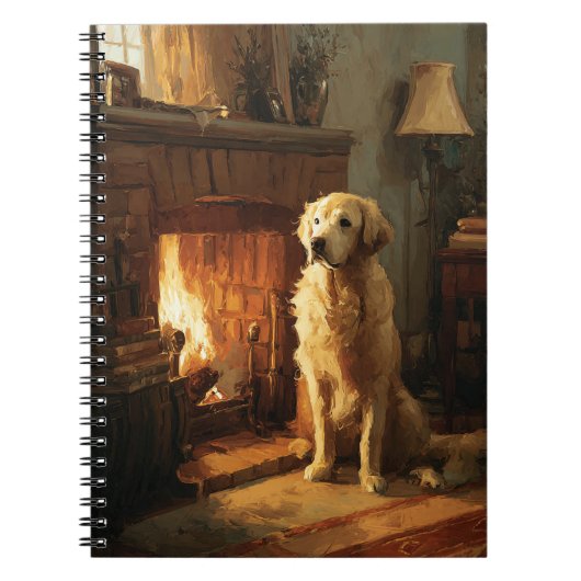 Golden Retriever von Hearth Notebook Notizblock (Vorderseite)