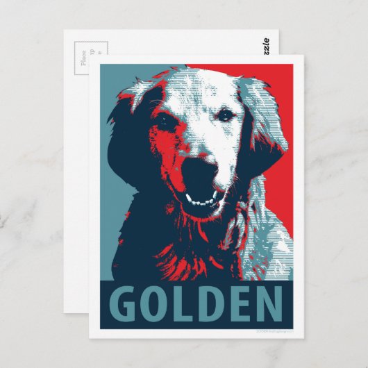 Golden Retriever von Hope Hogs Postkarte (Vorne/Hinten)