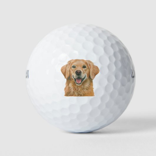Golden Retriever von Janet Pidoux Golfball (Vorderseite)