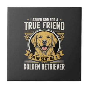 Golden Retriever Wahrer Freund Hund Fliese