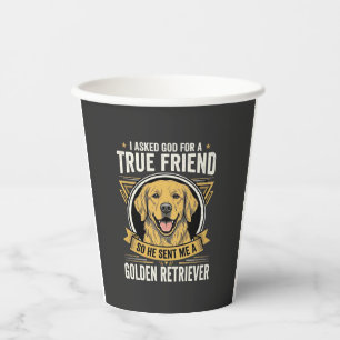 Golden Retriever Wahrer Freund Hund Pappbecher