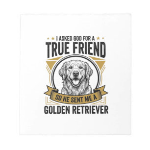 Golden Retriever Wahrer Freund Vintage Hunde Liebh Notizblock