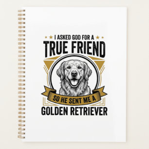 Golden Retriever Wahrer Freund Vintage Hunde Liebh Planer