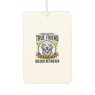 Golden Retriever Wahrer Freund Vintage Hundeliebha Autolufterfrischer