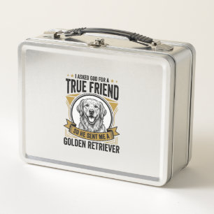 Golden Retriever Wahrer Freund Vintage Hundeliebha Metall Brotdose