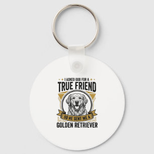 Golden Retriever Wahrer Freund Vintage Hundeliebha Schlüsselanhänger