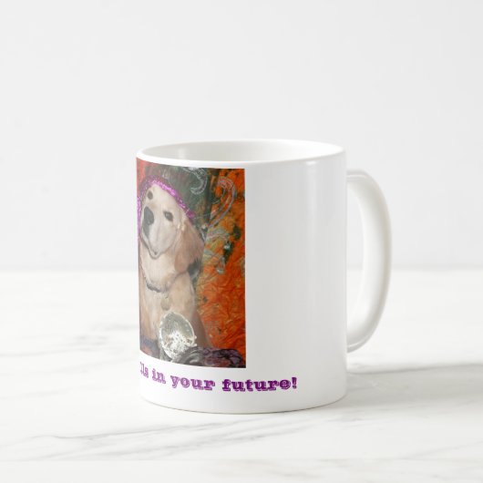 Golden retriever-Wahrsager Kaffeetasse (VorderseiteRechts)