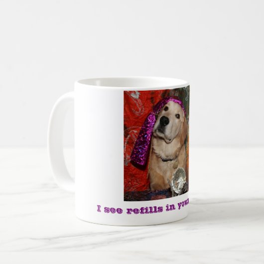Golden retriever-Wahrsager Kaffeetasse (Vorderseite Links)
