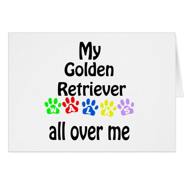 Golden Retriever Walking Design (Vorderseite (Horizontal))