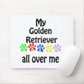 Golden Retriever Walking Design Mousepad (Mit Mouse)