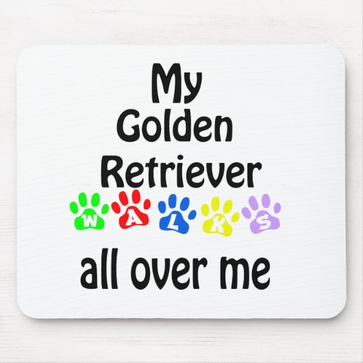 Golden Retriever Walking Design Mousepad (Vorne)