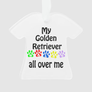 Golden Retriever Walking Design Ornament