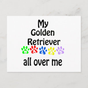 Golden Retriever Walking Design Postkarte