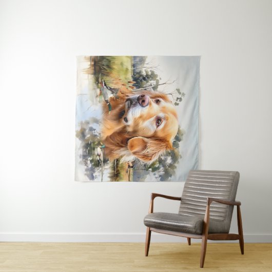 Golden Retriever Wandteppich (Beispiel (Horizontal))