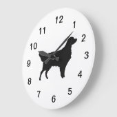 Golden retriever-Wanduhr Große Wanduhr (Winkel)