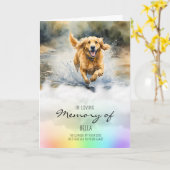 Golden Retriever Wasserfarbe Beileid Karte (Gelbe Blume)