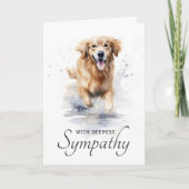 Golden Retriever Wasserfarbe Beileid Karte (Vorderseite)