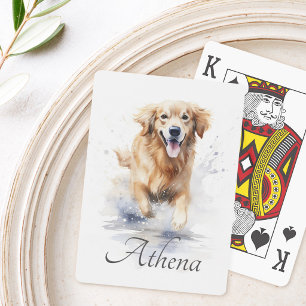 Golden Retriever Wasserfarbe benutzerdefinierter N Spielkarten