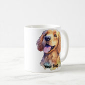 Golden Retriever Wasserfarbe Kaffeetasse (VorderseiteRechts)