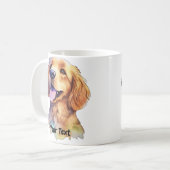Golden Retriever Wasserfarbe Kaffeetasse (Vorderseite Links)