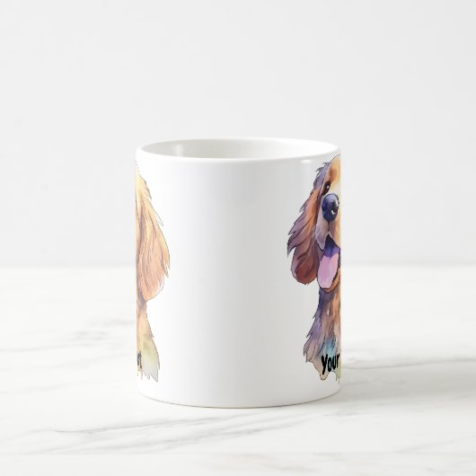 Golden Retriever Wasserfarbe Kaffeetasse (Mittel)