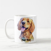Golden Retriever Wasserfarbe Kaffeetasse (Links)