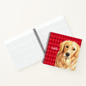 Golden Retriever Wasserfarbe Personalisiert Notizblock (Innenseite)
