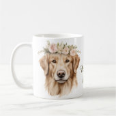 Golden Retriever Wasserfarben-Tasse Kaffeetasse (Links)
