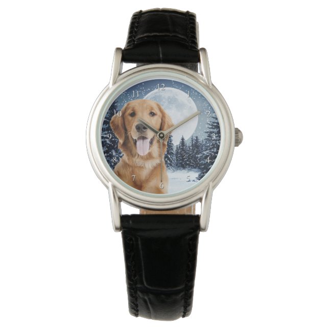 Golden Retriever Watch Armbanduhr (Vorderseite)