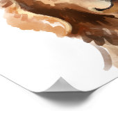 Golden Retriever Watercolor Abbildung Dog Name Poster (Ecke)