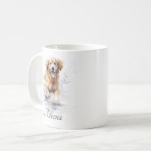 Golden retriever watercolor painting custom text kaffeetasse (Vorderseite Links)