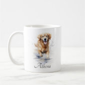 Golden retriever watercolor painting custom text kaffeetasse (Links)
